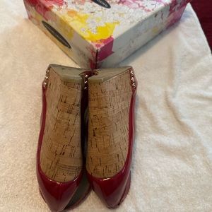 Red Patent Leather Wedge